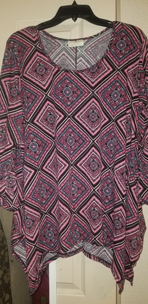 Handkerchief butterfly plus size top